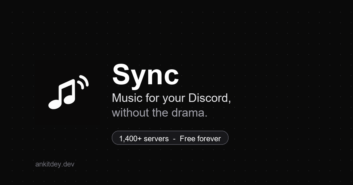 Sync — Music for your Discord, without the drama